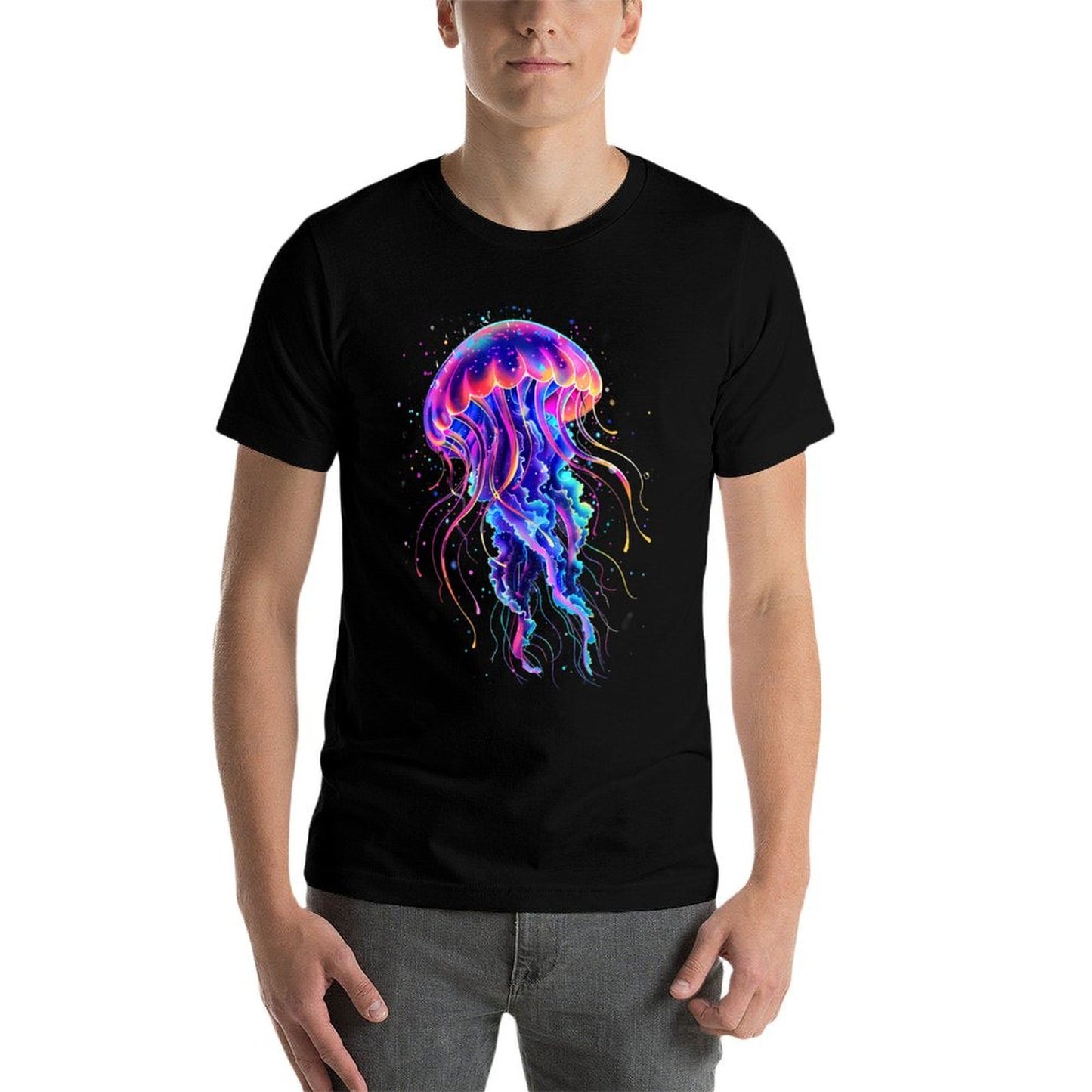 Sea Ocean Jellyfish Marine Mammal Ocean Sea Animal Jellyfish Polyester Blend T-Shirt
