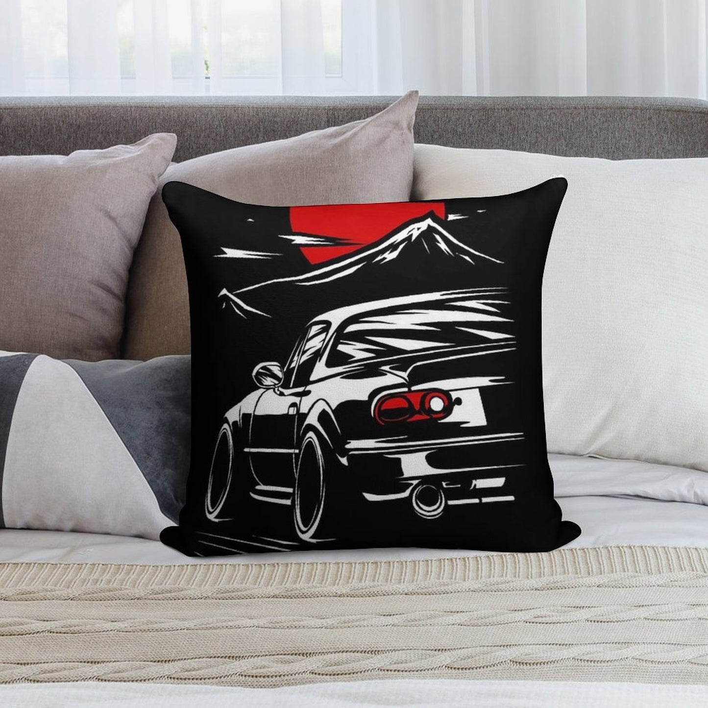 Mazda MX-5 Miata Soft High-Density Material Throw Pillow