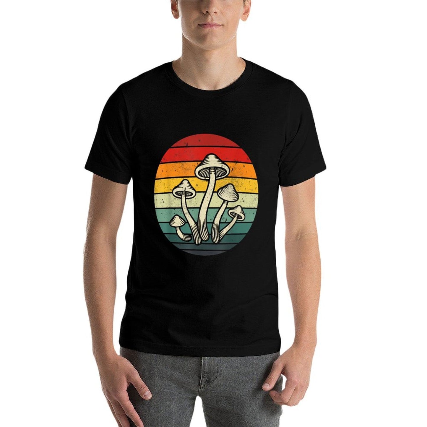 Vintage Retro Mushroom 80s 90s Mushroom Lovers Funny Food Breathable T-Shirt