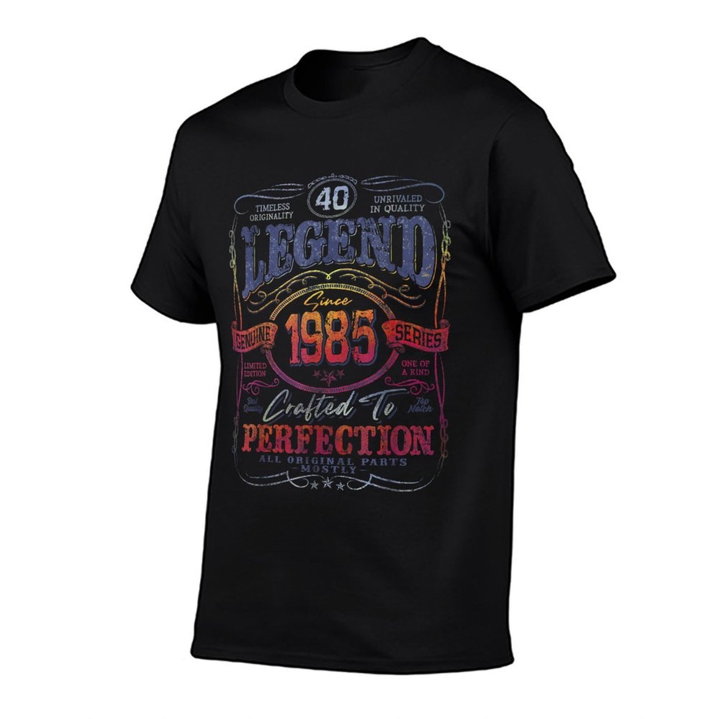 Vintage 1985 Limited Edition 40 Year Old 40th Birthday Rolled Sleeves T-Shirt