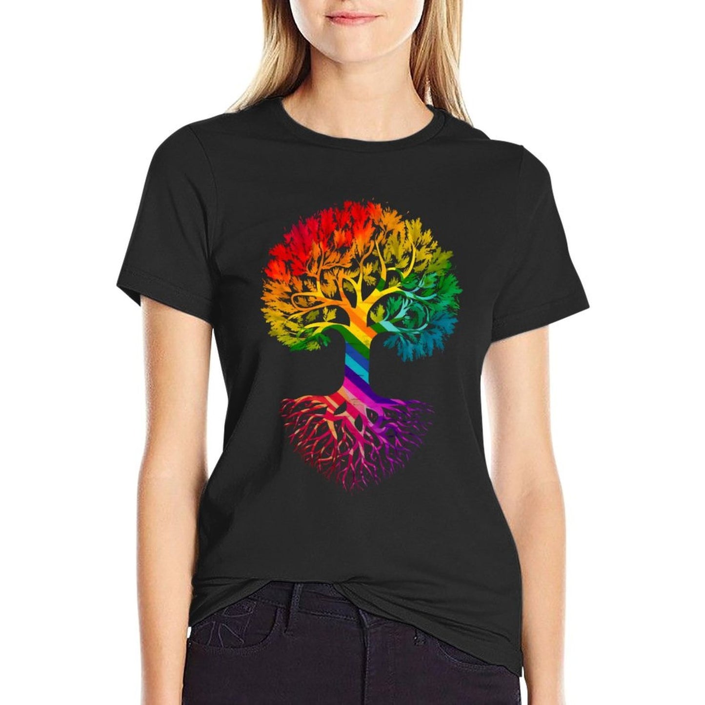 Tree Rainbow LGBT Cool Gay Pride Ally Soft T-Shirt