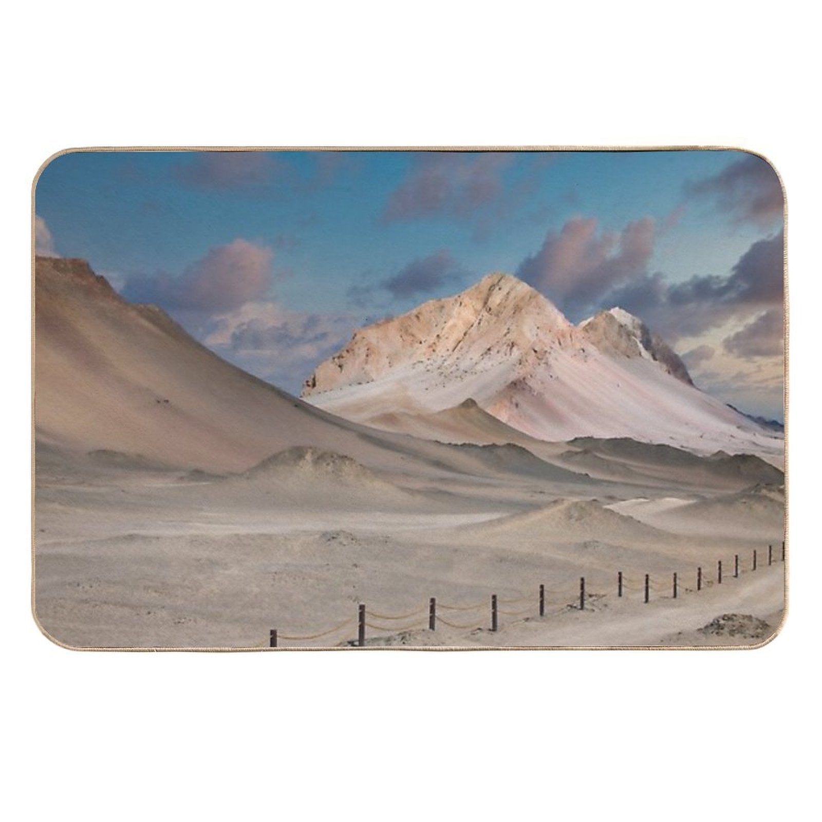 Rainbow Mountain (胭脂山), Qinghai, China Fade-Resistant Bath Mat
