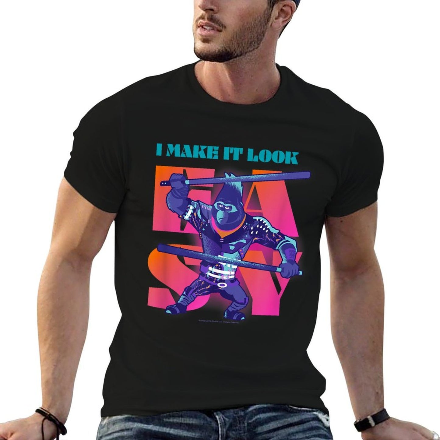 Sing 2 Johnny I Make It Look Easy Tagless Design T-Shirt
