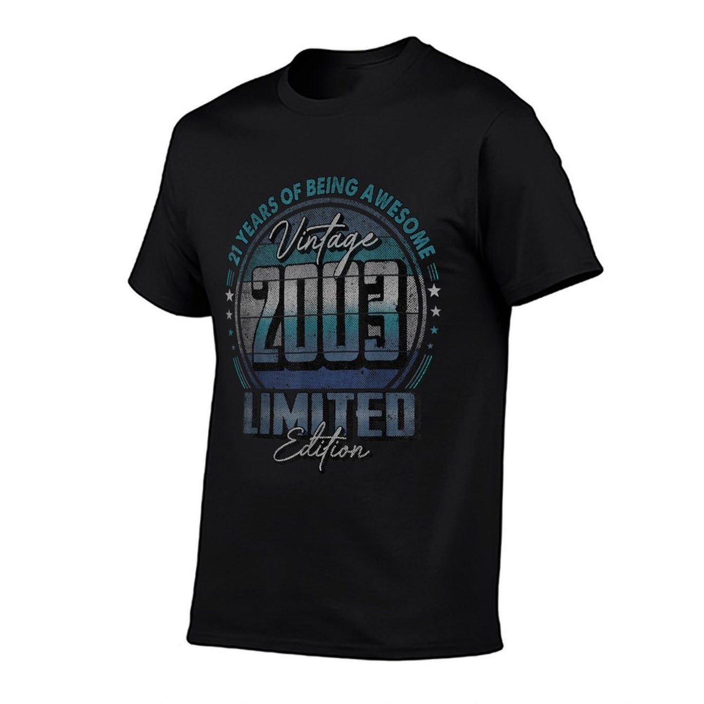 Vintage 2003 Limited Edition 21 Year Old 21st Birthday Trendy Pattern T-Shirt