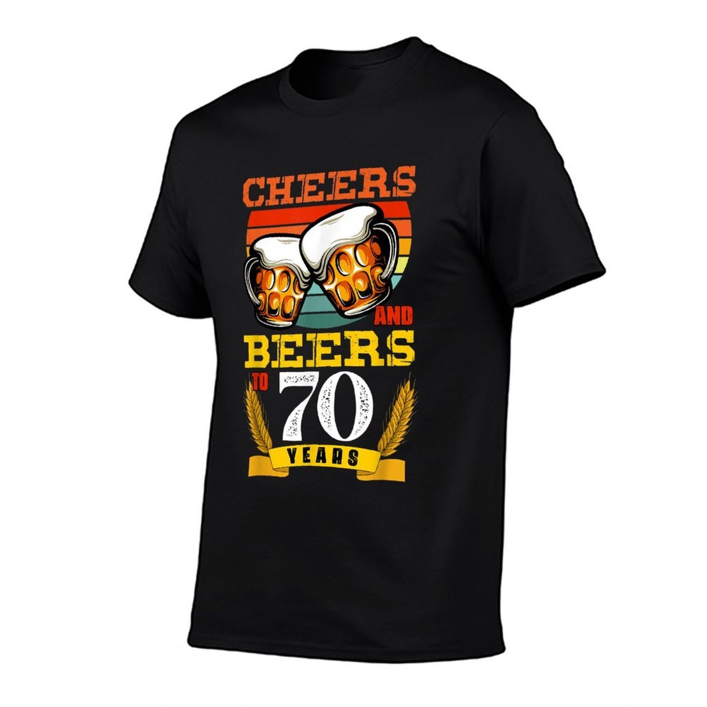 Vintage Cheers And Beers To My 70 Year Old 70th Birthday Vintage-inspired T-Shirt