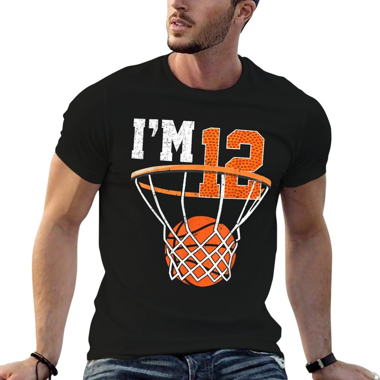 12th Birthday Boys Basketball 12 Year Old Birthday Easy-care T-Shirt