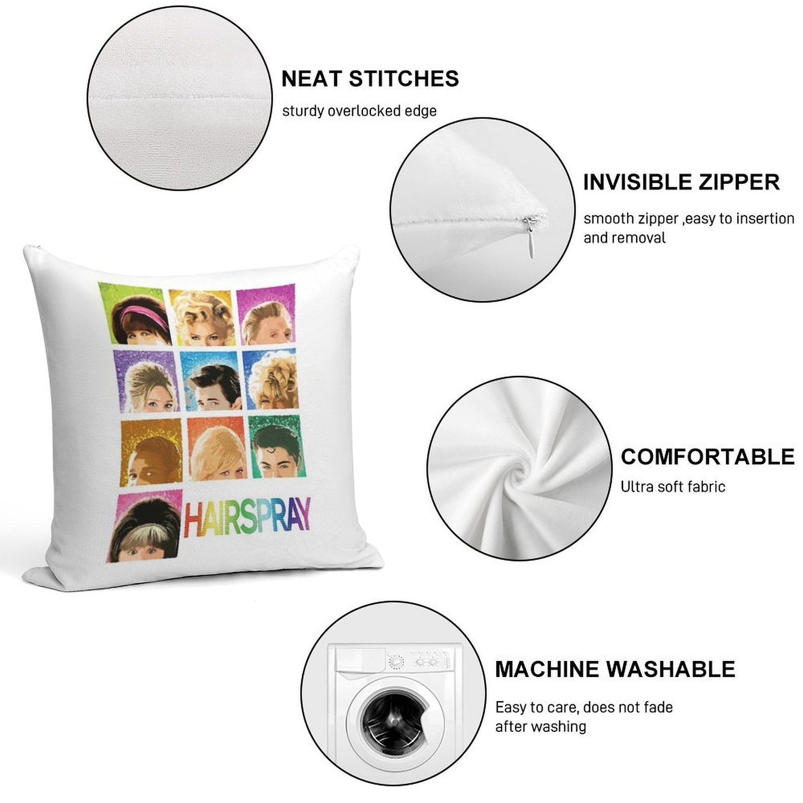 Hairspray Soft Warmth Comfort Throw Pillow