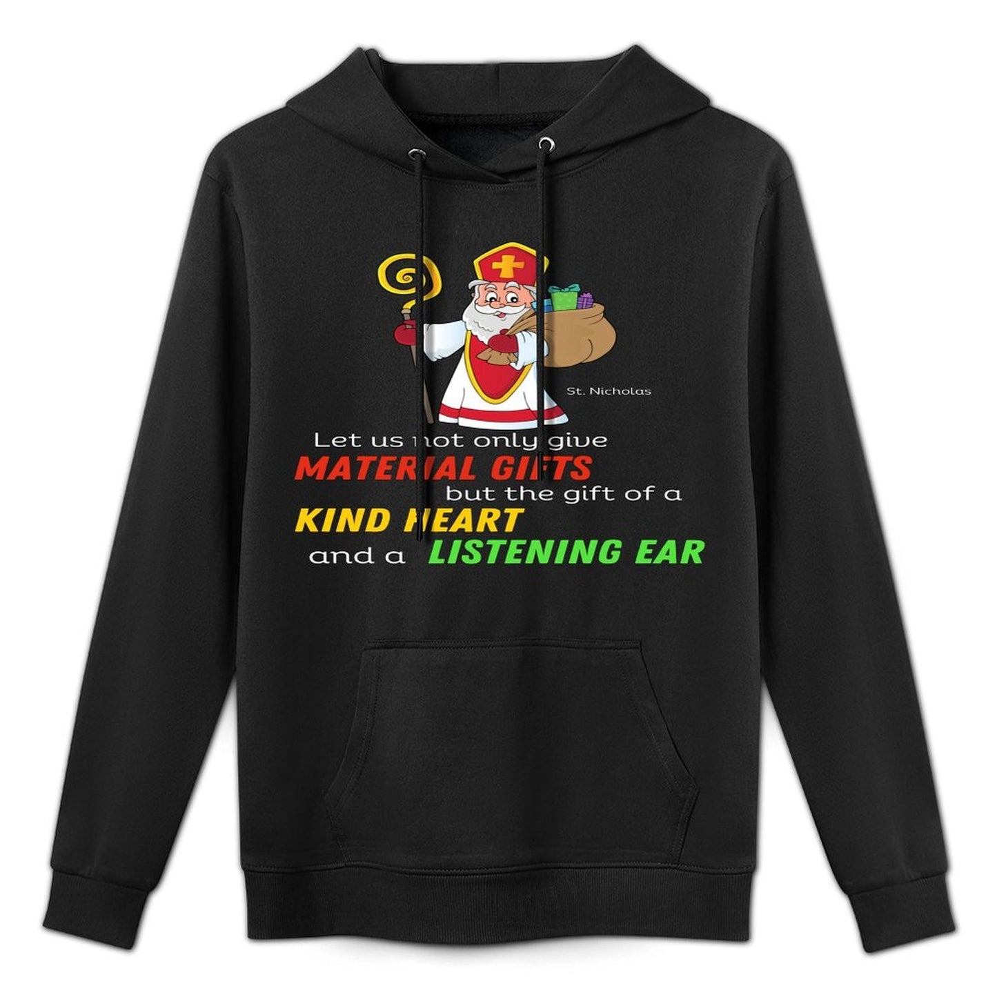 St. Nicholas Christmas Orthodox Catholic Saint Church Quote Layering Staple Hoodie