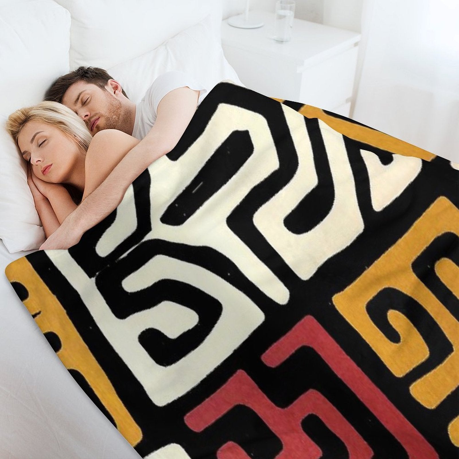 African Mudcloth All-season Throw Blanket