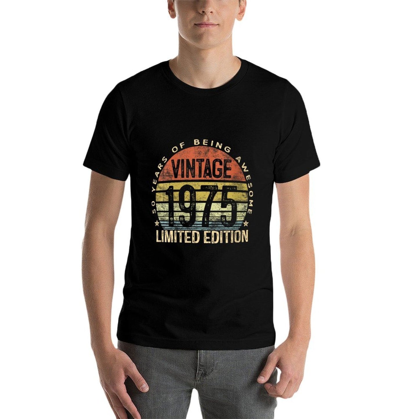 Womens Vintage 1975 Limited Edition 50-Year-Old Gifts 50th Birthday High-quality Stitching T-Shirt