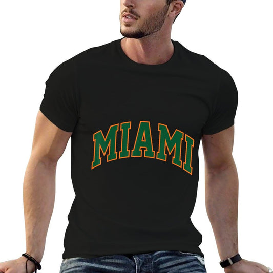 Retro Miami Men Miami Women Vintage Orange Green FL Souvenir  Summer-ready Fabric T-Shirt