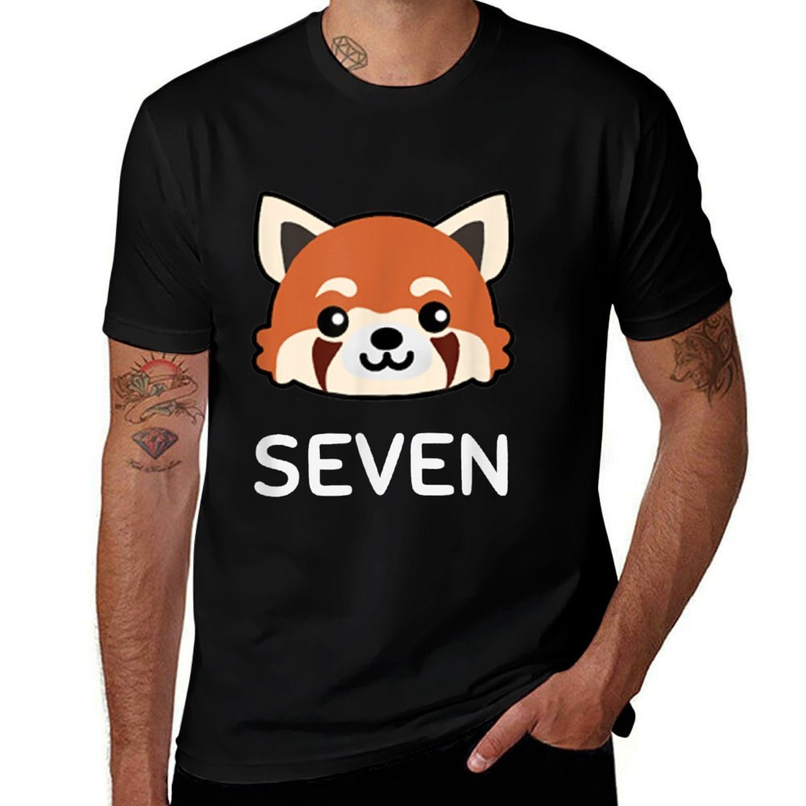Red Panda Birthday, Seven Year Old Kid Birthday Gift  Breathable T-Shirt