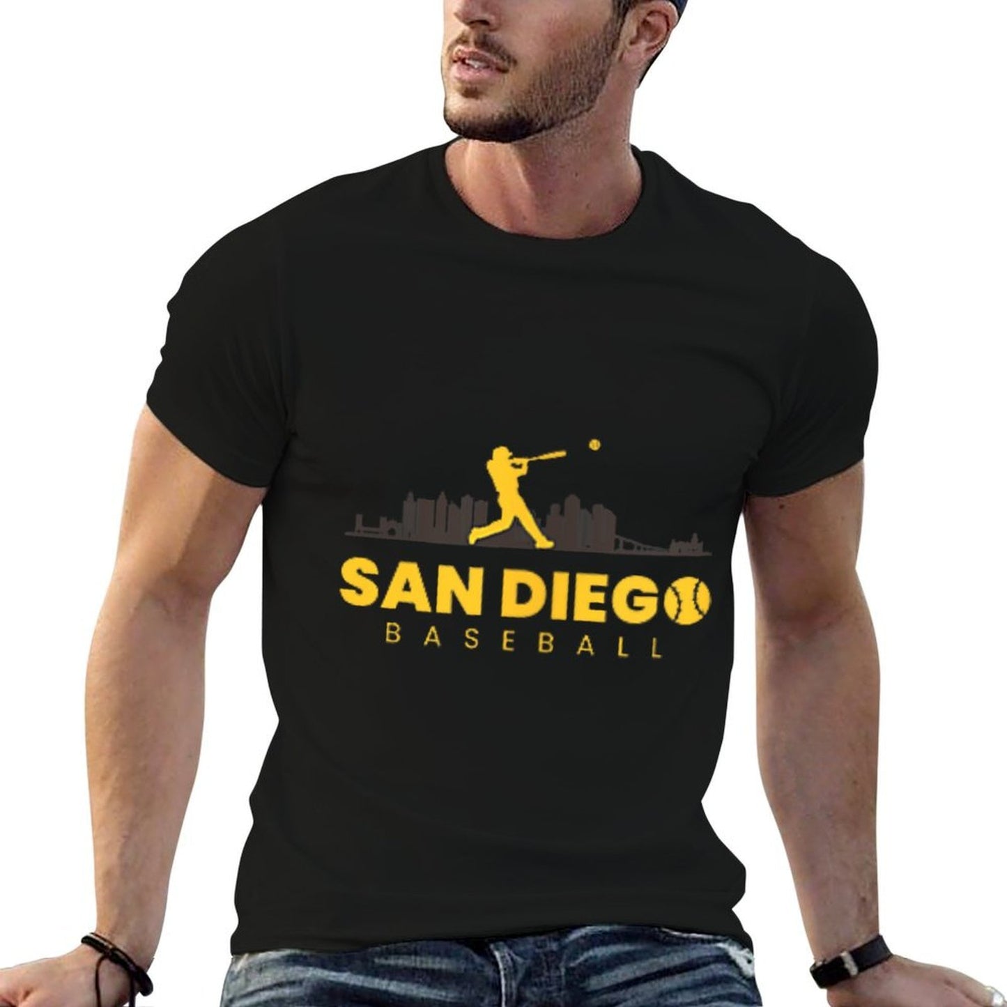 San Diego Baseball Vintage Minimalist Retro Baseball Lover Tagless Design T-Shirt