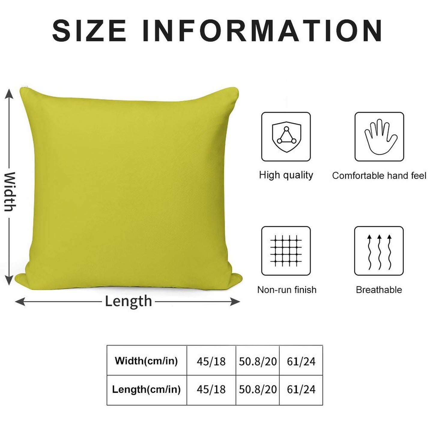 Solid Chartreuse Soft Warmth Comfort Throw Pillow