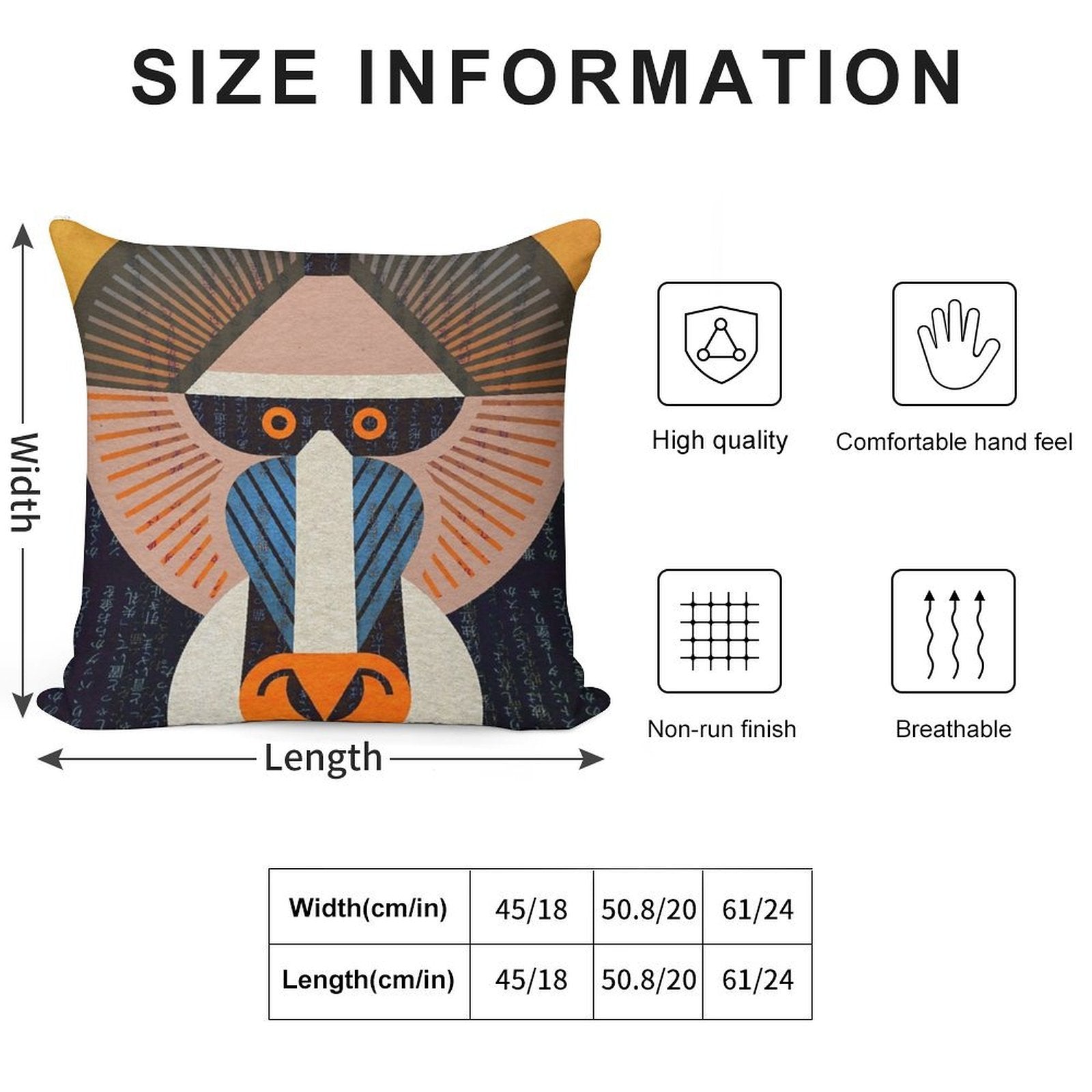 Mandrill Soft Luxury Feel Throw Pillow