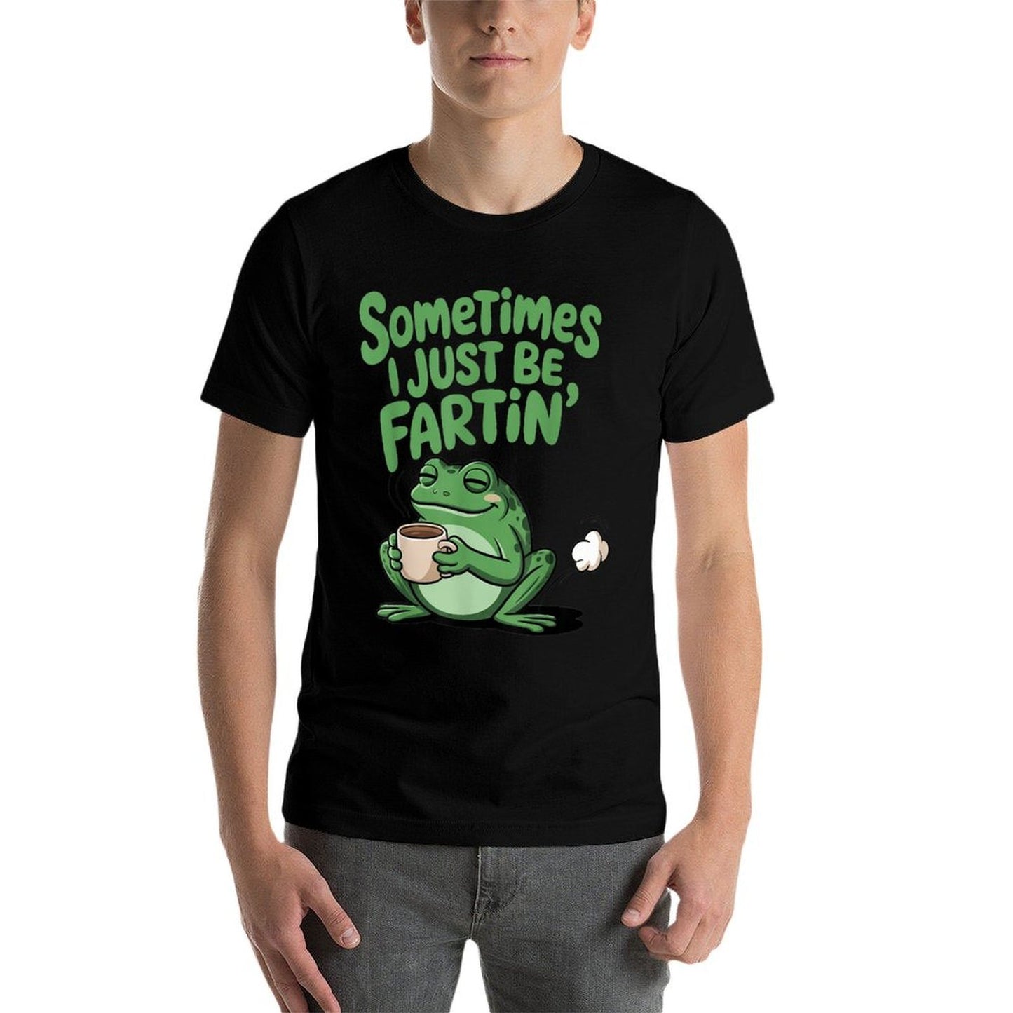 Sometimes I Just Be Fartin Funny Frog Meme Rolled Sleeves T-Shirt