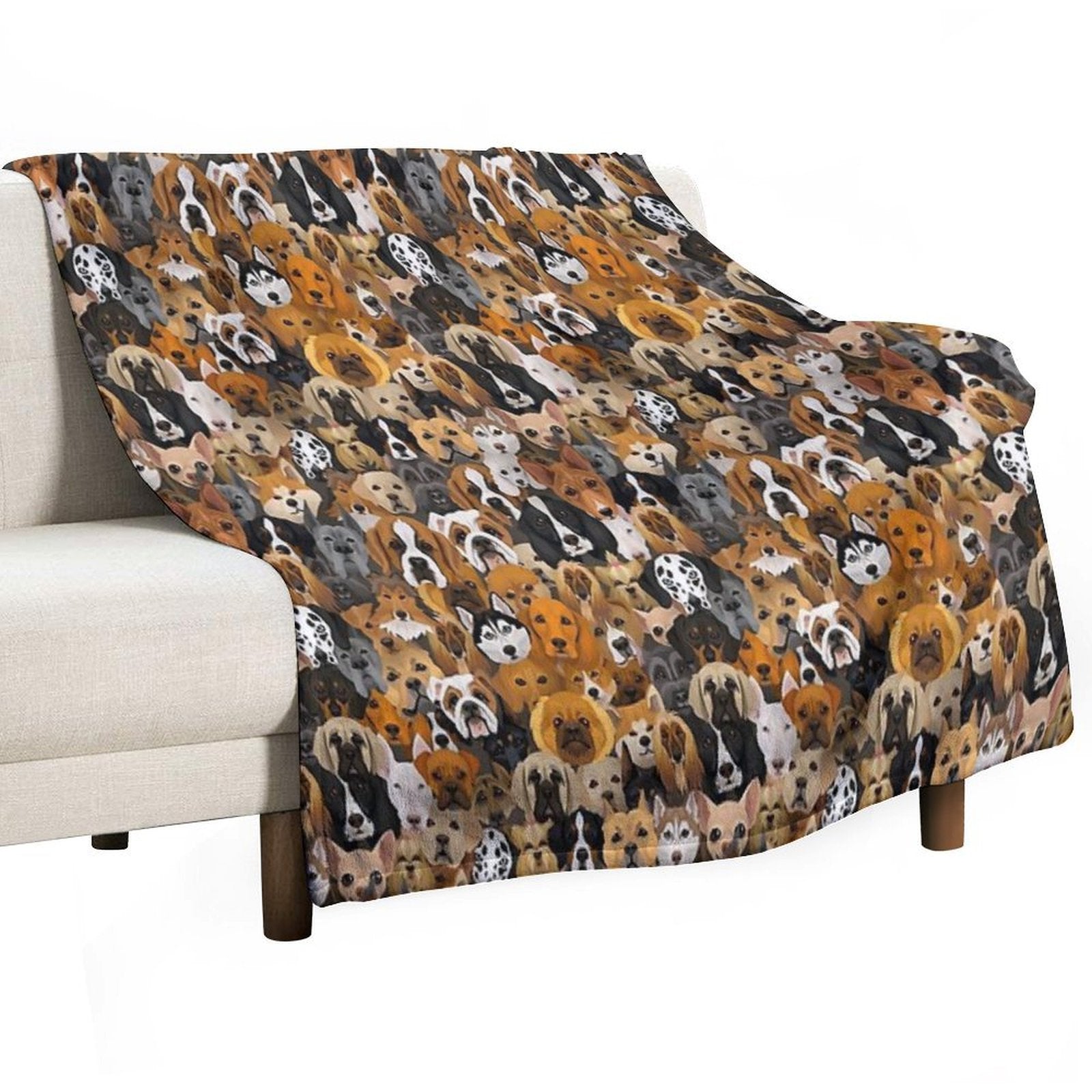 Dogs Illustrations Multi-functional Throw Blanket