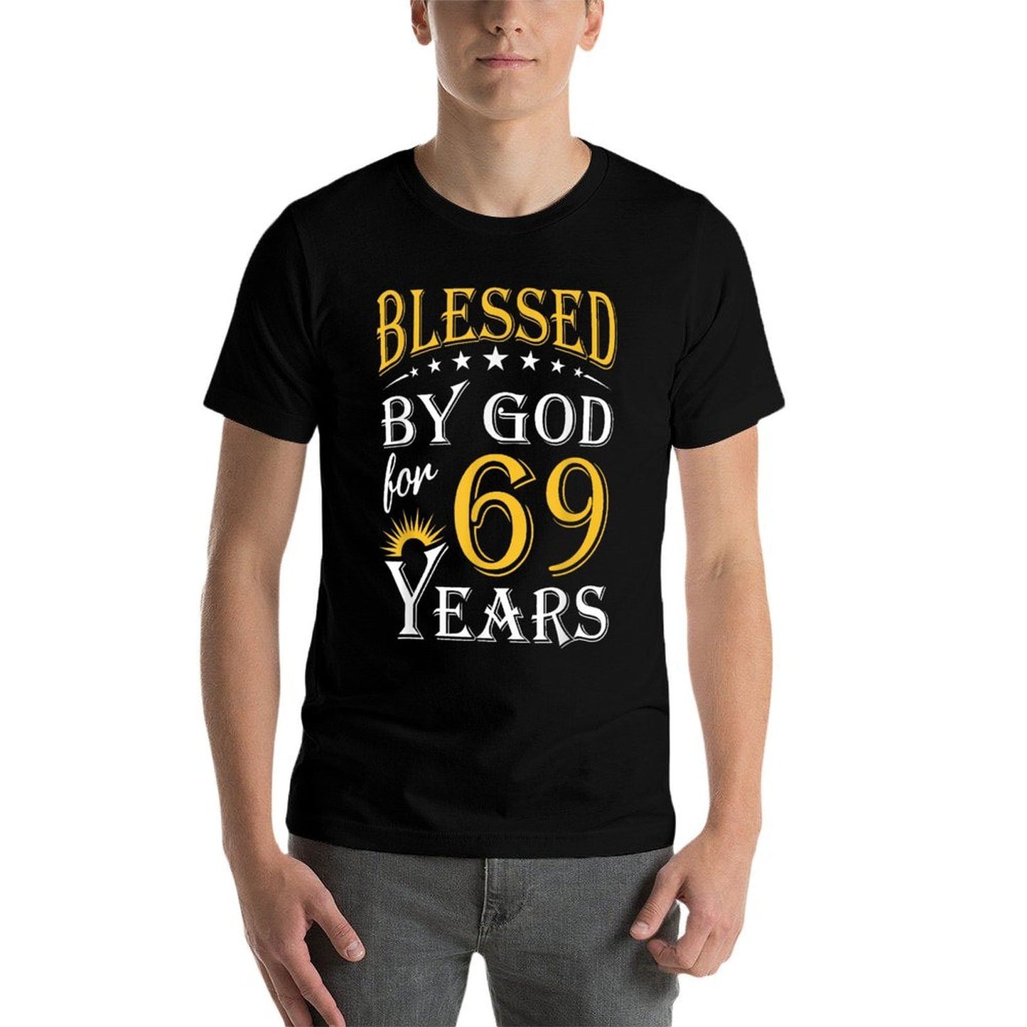 Vintage Blessed by God for 69 Years Happy 69th Birthday Versatile T-Shirt