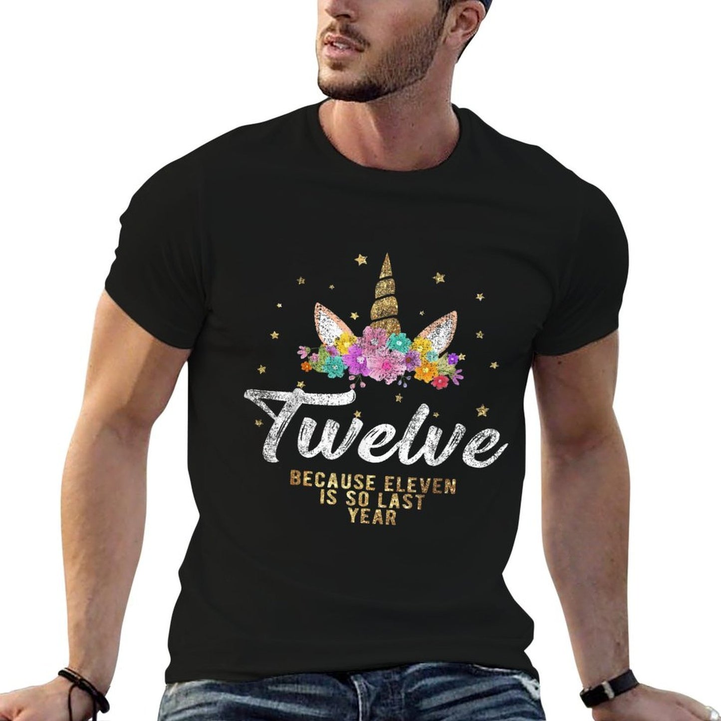 Unicorn Birthday Girl T For 12 Years Old Gift 12th  Graphic-printed T-Shirt