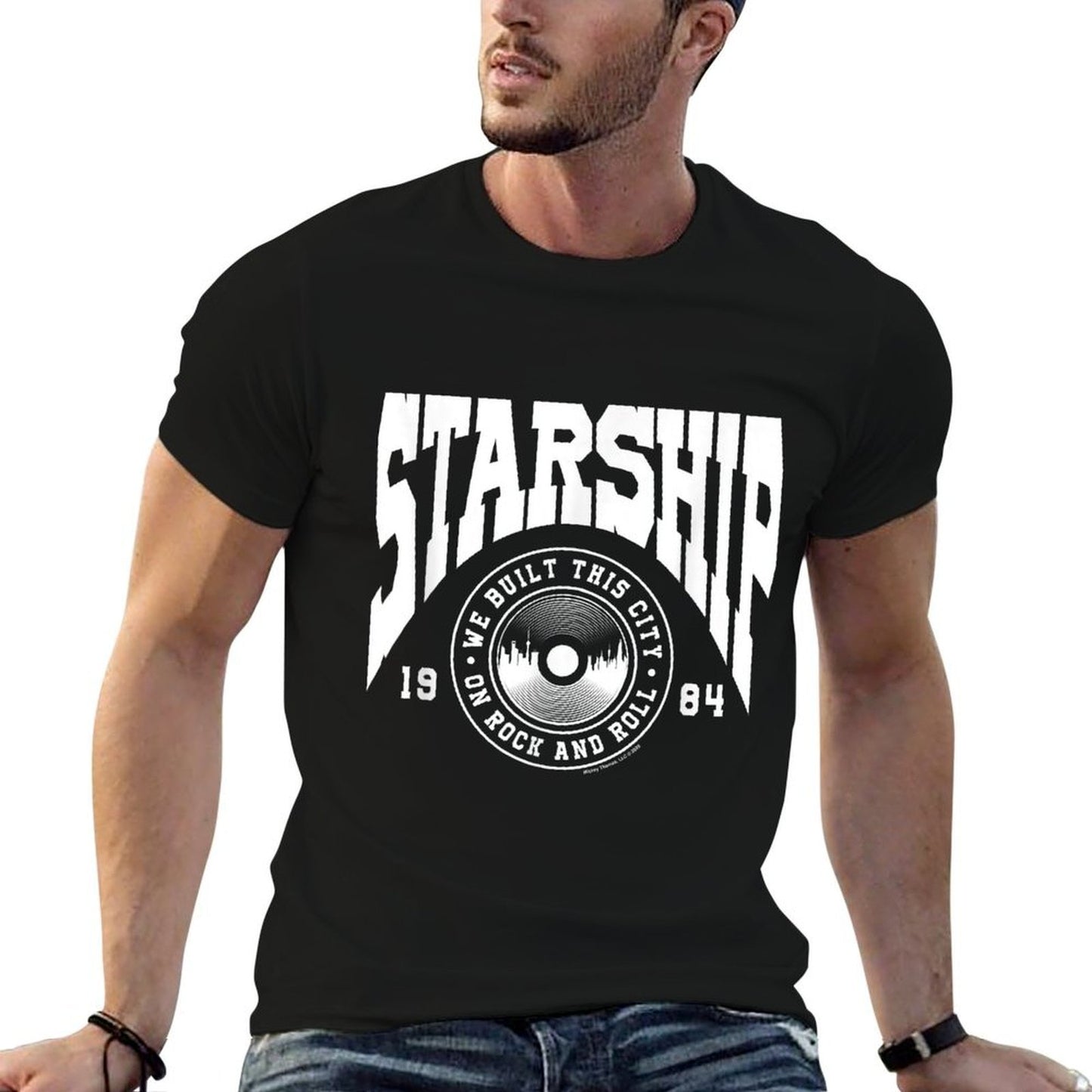 Starship We Built This City On Rock And Roll 1984 Logo Versatile T-Shirt