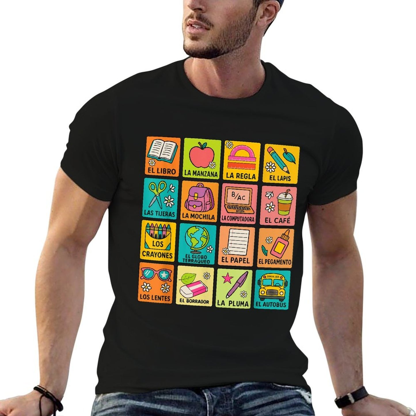 Spanish Vocabulary Back to School Maestra Bilingual Teacher Classic T-Shirt