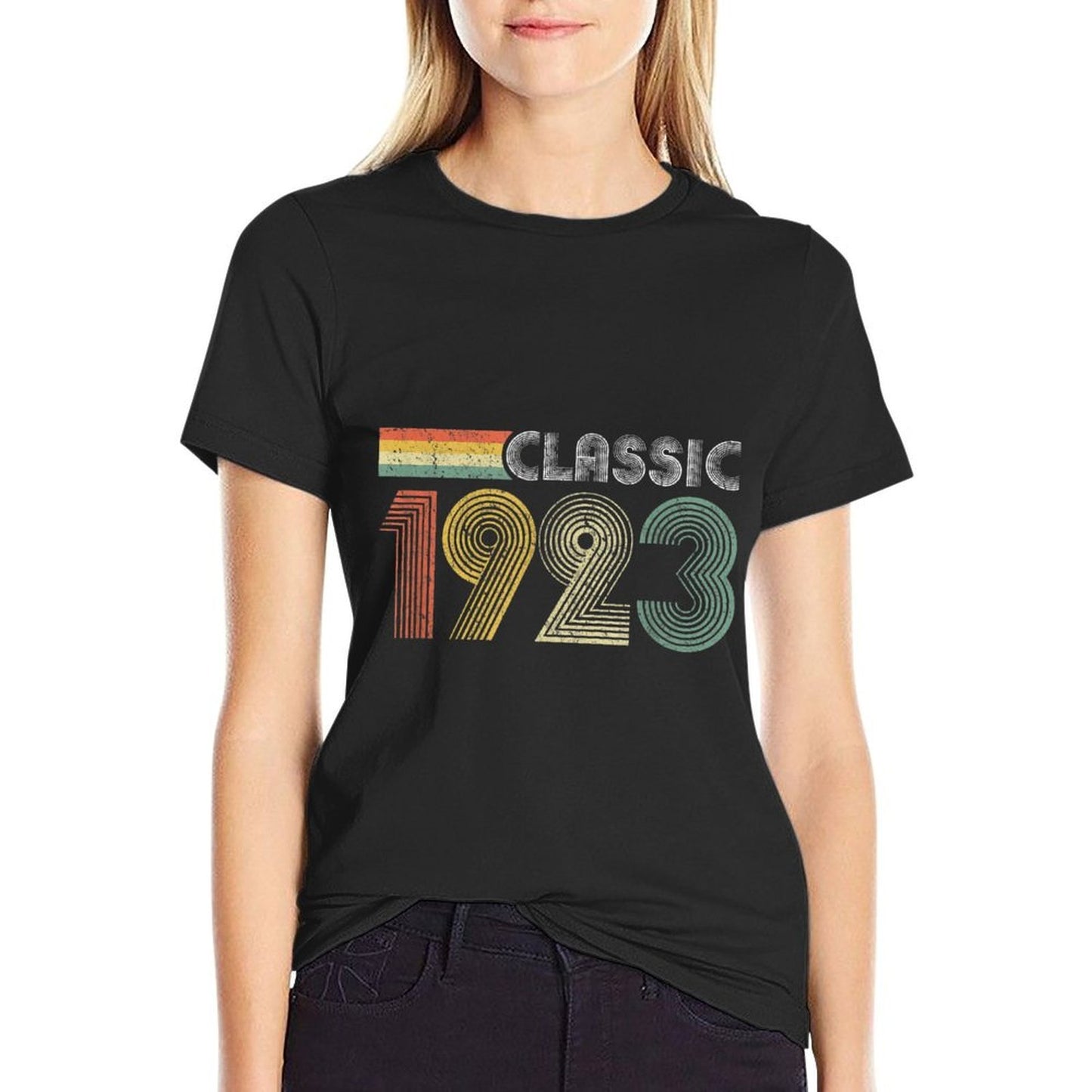100 Year Old Gifts Born In 1923 Retro 100th Birthday Easy-care T-Shirt