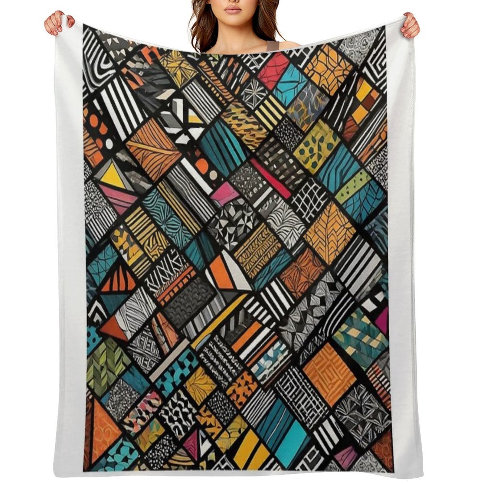 Afro Pattern Compact Throw Blanket
