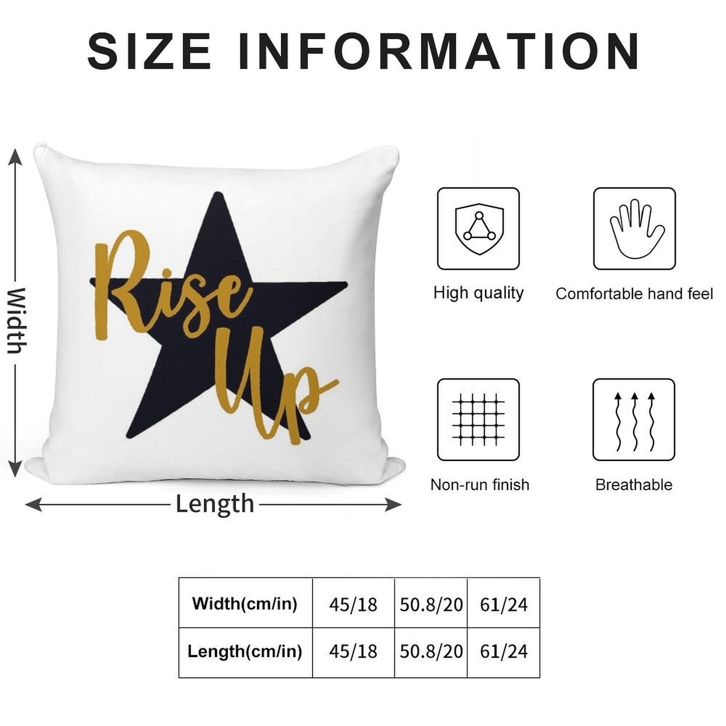 Rise Up Soft Home Decor Throw Pillow
