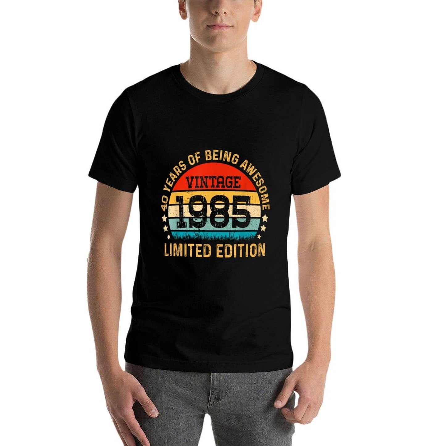 Vintage 40th Birthday Men 40yr 40 Birthday 1985 Tagless Design T-Shirt