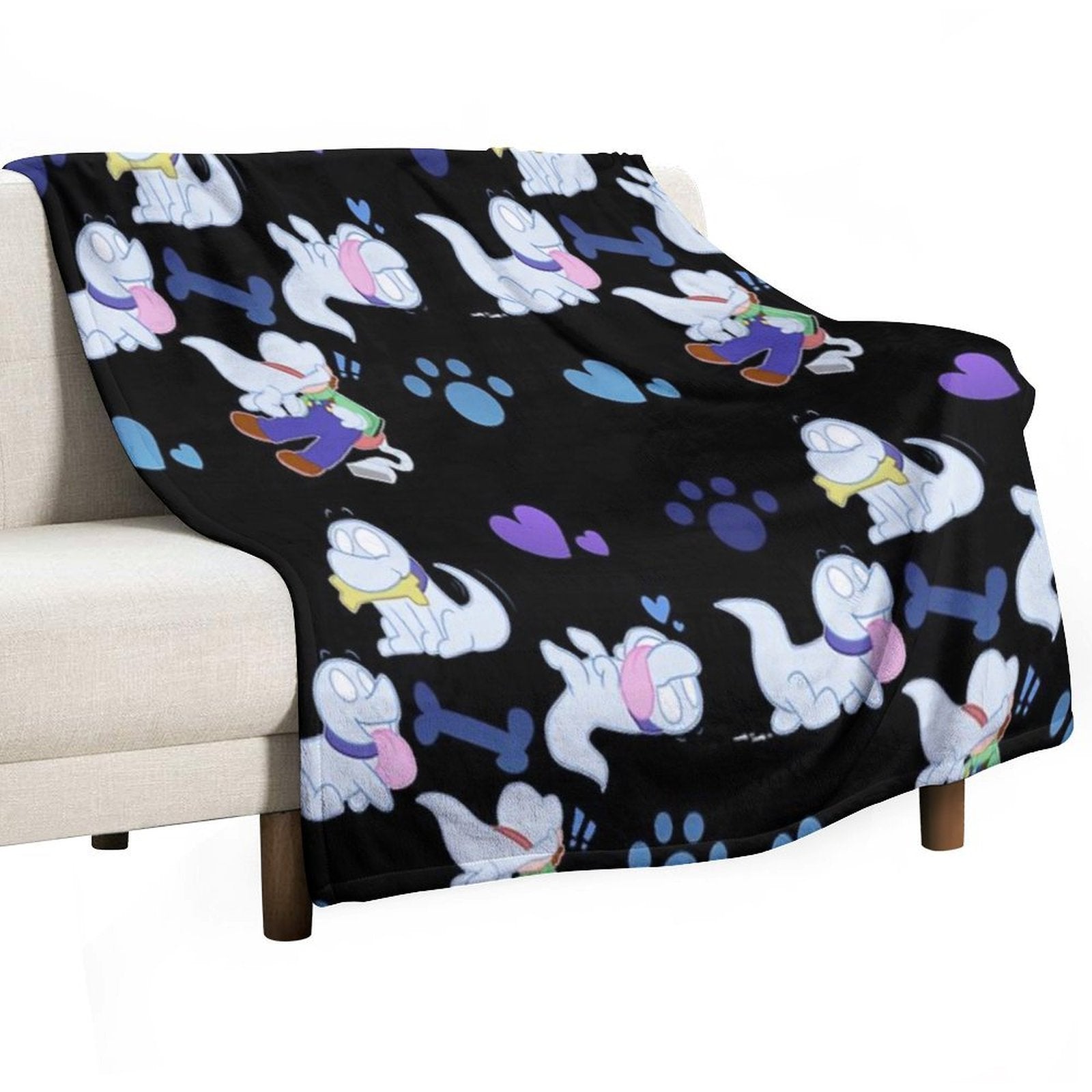 Polterpup Pattern Wrinkle-free Throw Blanket