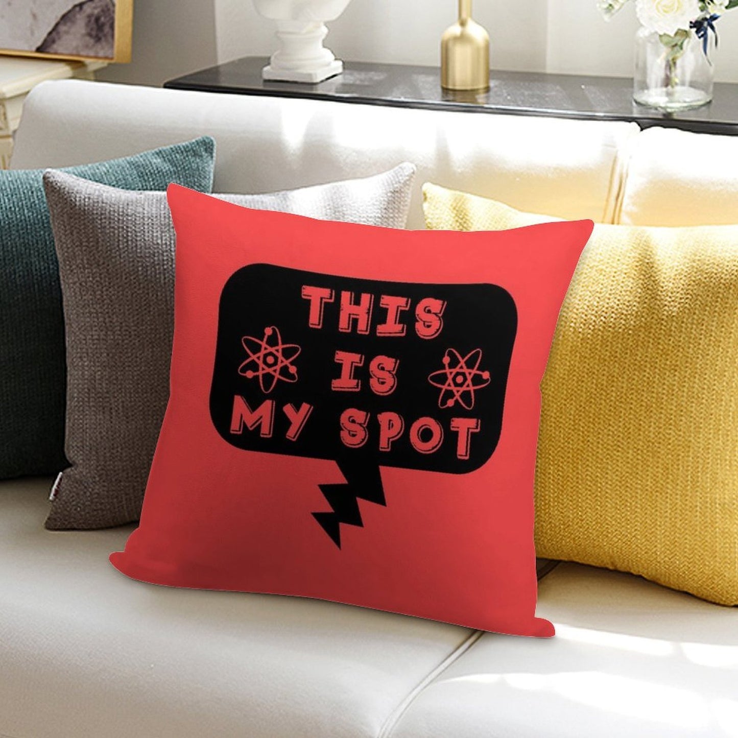This Is My Spot - Throw Pillow Soft Skin-Friendly Throw Pillow