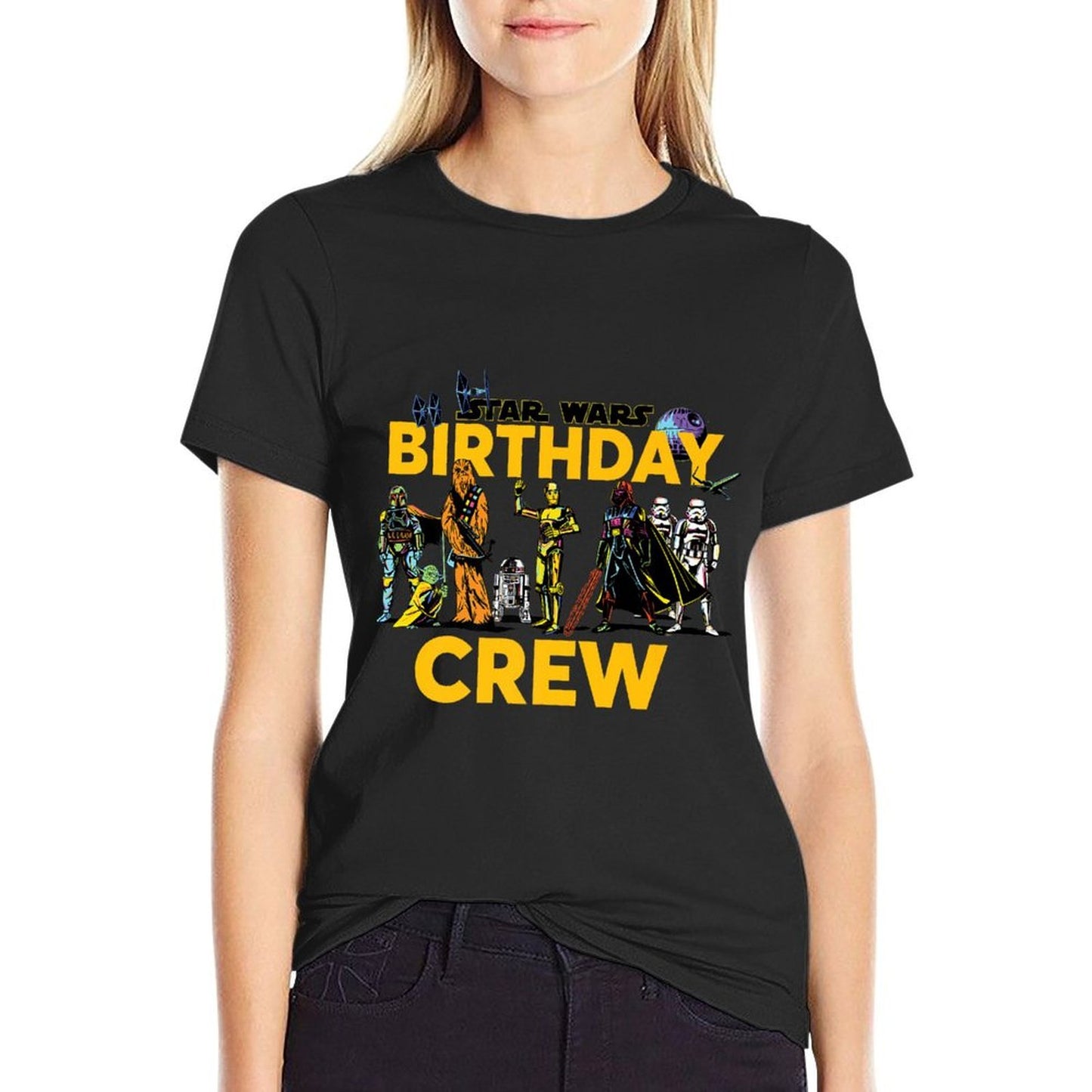 Star Wars Classic Characters Birthday Crew Party Matching Premium Heathered Texture T-Shirt