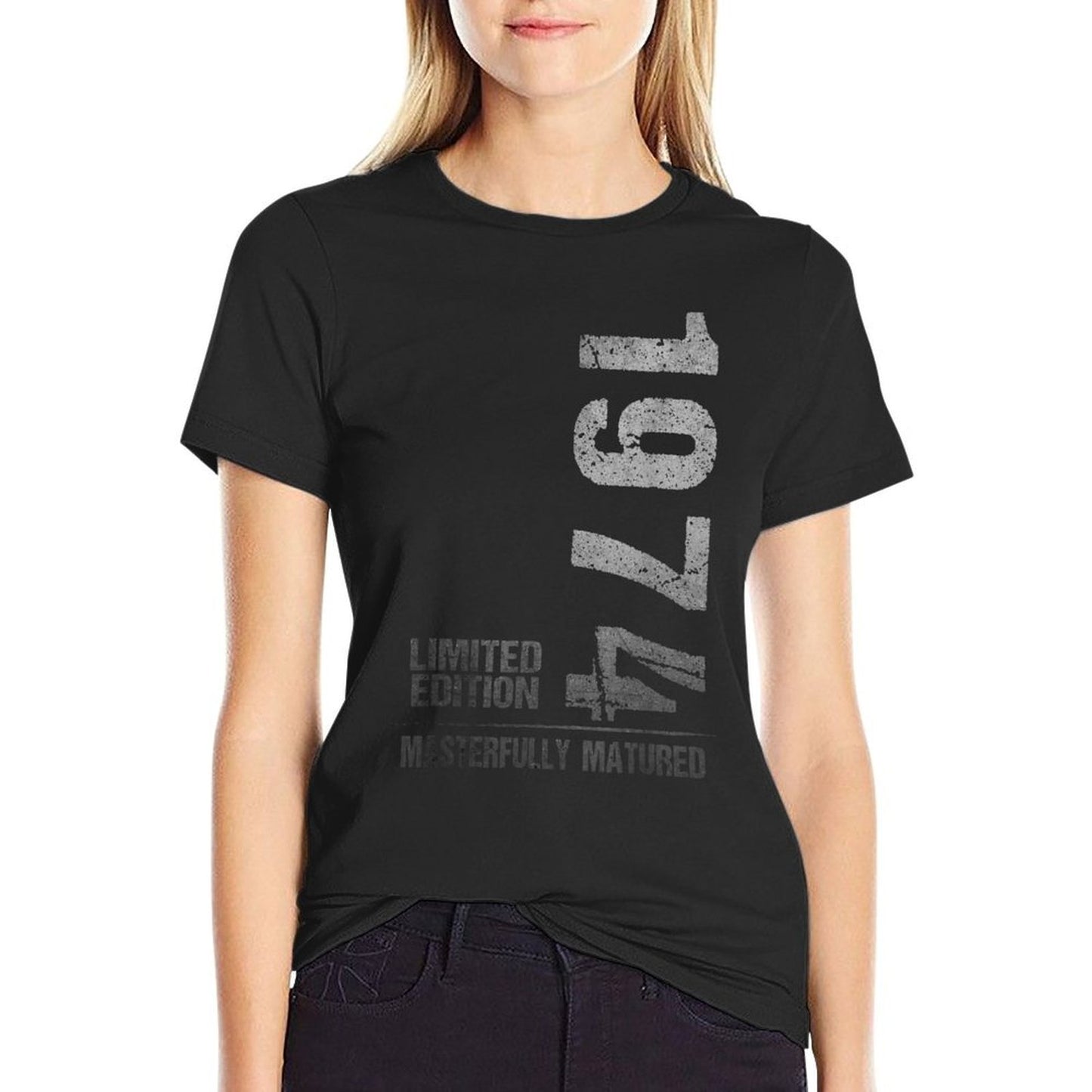 1974 Vintage Design Limited Edition 50th Birthday Gift Rolled Sleeves T-Shirt