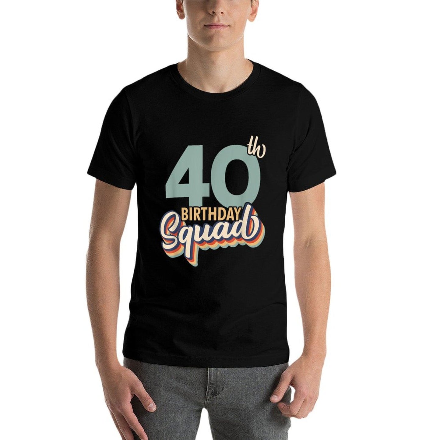 40th Birthday - Retro Birthday Squad  Eco-friendly Material T-Shirt