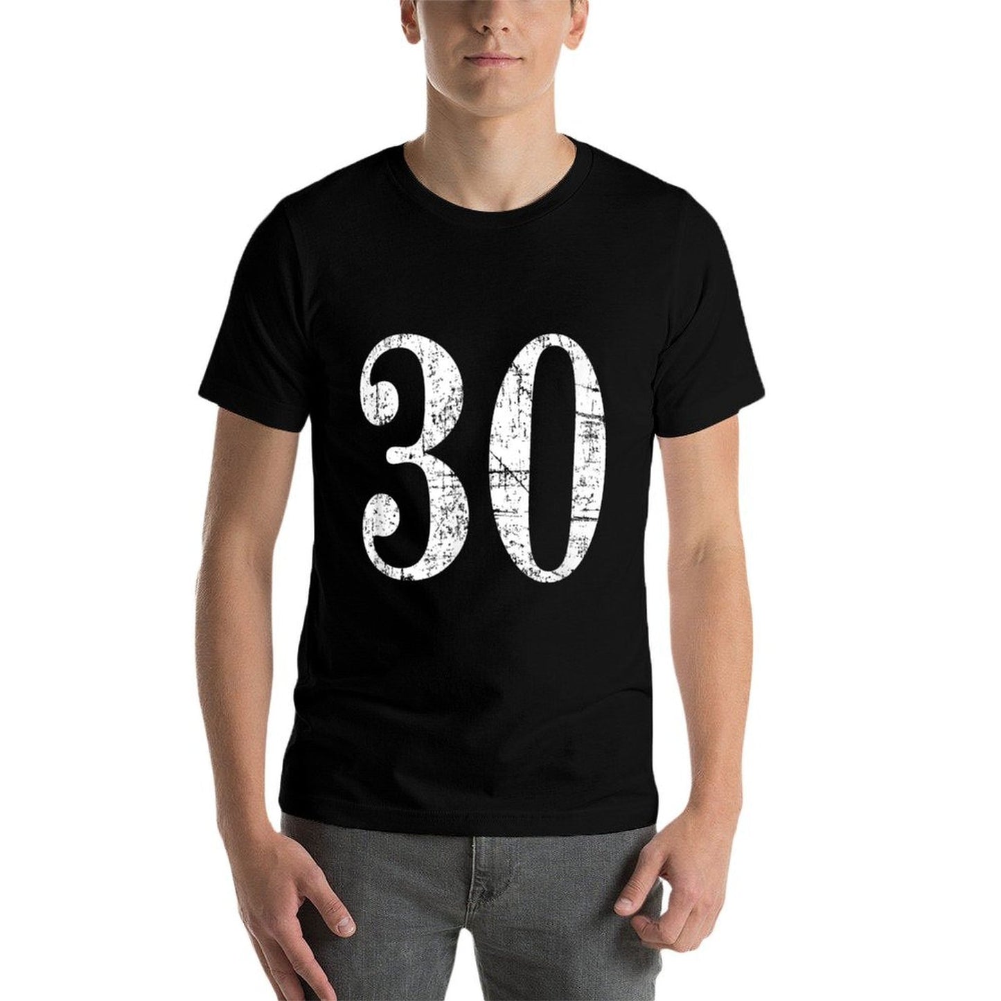 30 Years (Antique White) 30th Birthday Tagless Design T-Shirt