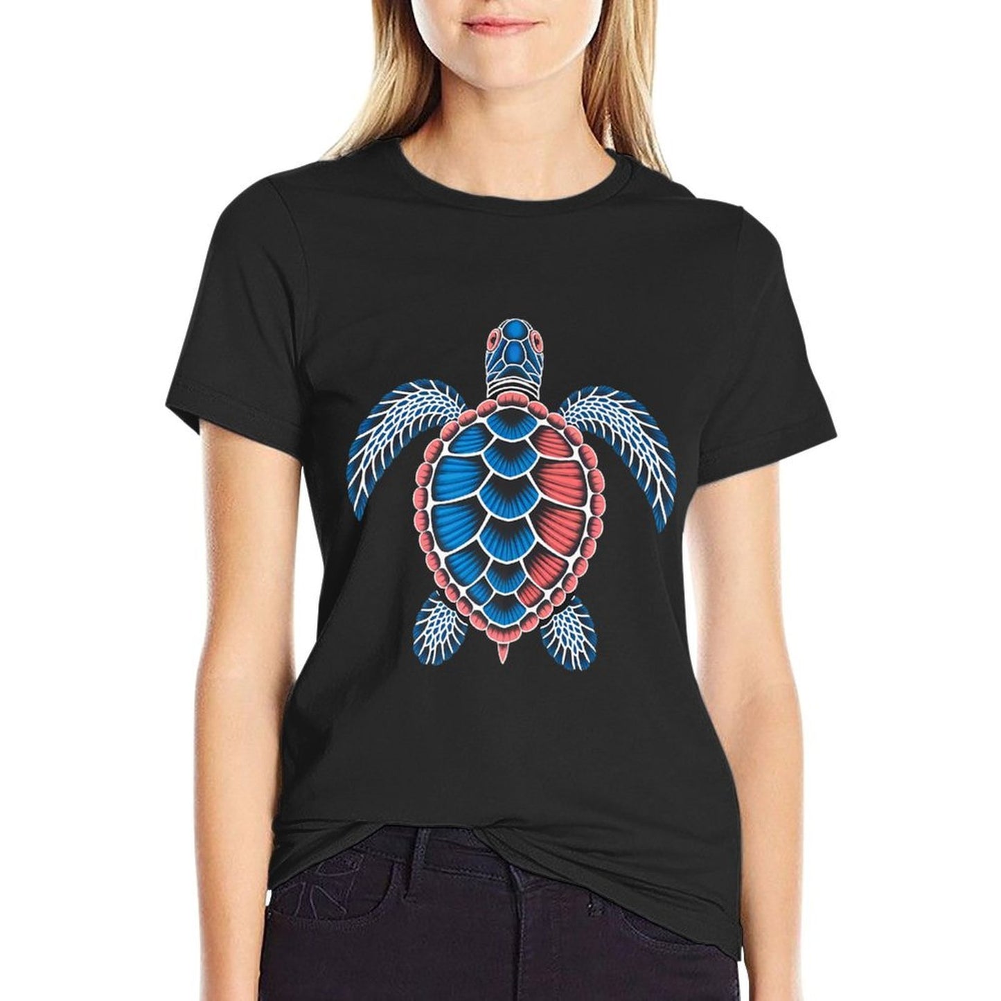 Tribal Design for Sea Turtle Lovers - Maori Sun Tribal Premium Moisture-wicking T-Shirt