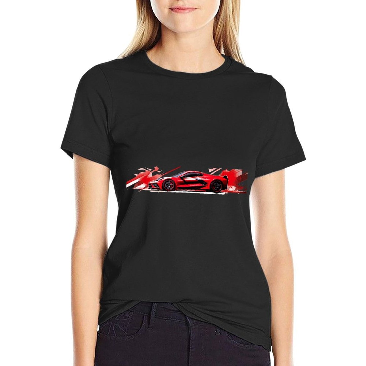Torch Red C8 Supercar Sportscar Race Car Muscle Car C8 Breathable T-Shirt