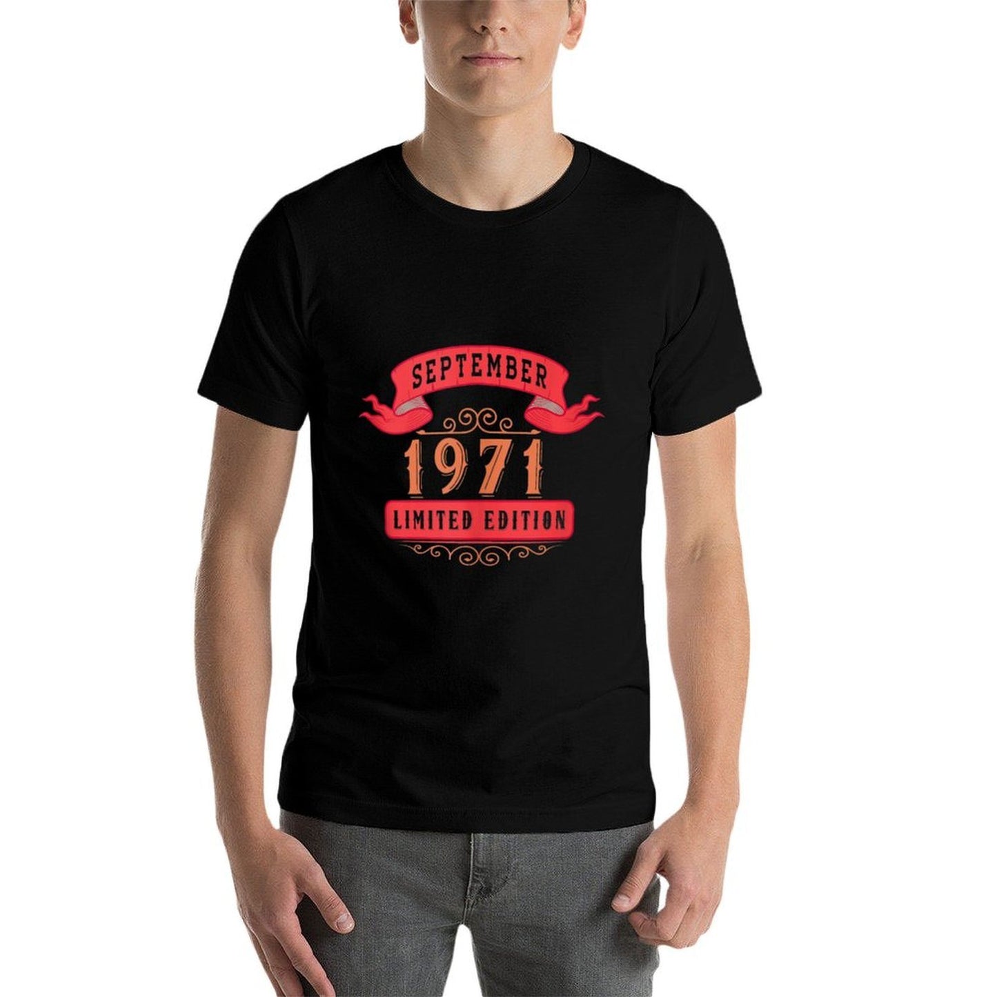 Vintage September 1971 50 Years Old Tshirt 50Th Birthday Wrinkle-resistant T-Shirt