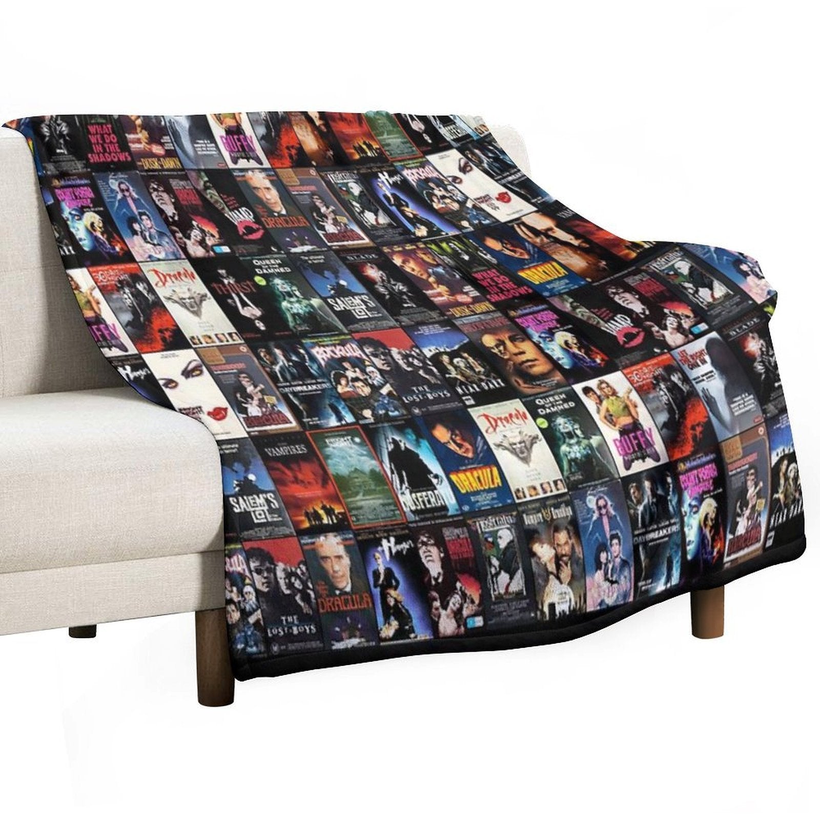VAMPIRES - VHS & DVD ARTWORK Eco-conscious Throw Blanket