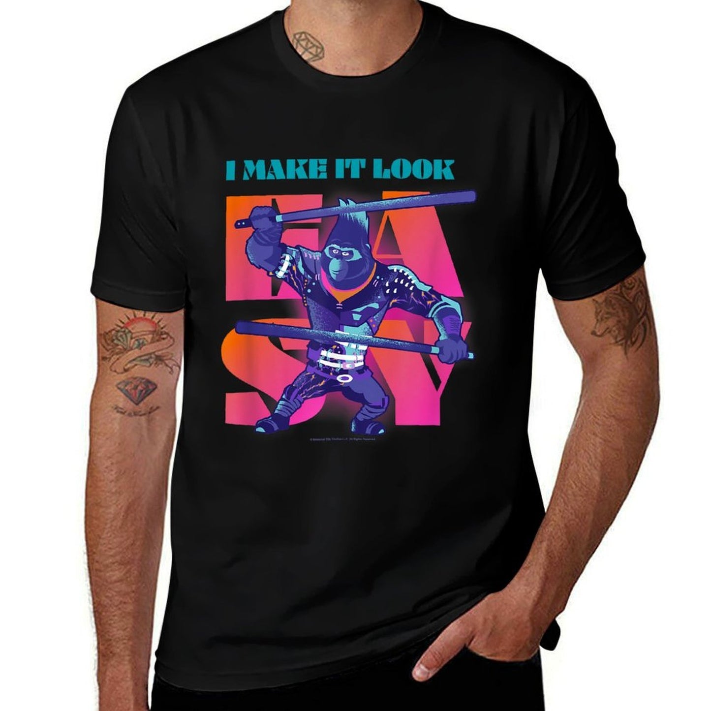 Sing 2 Johnny I Make It Look Easy Tagless Design T-Shirt
