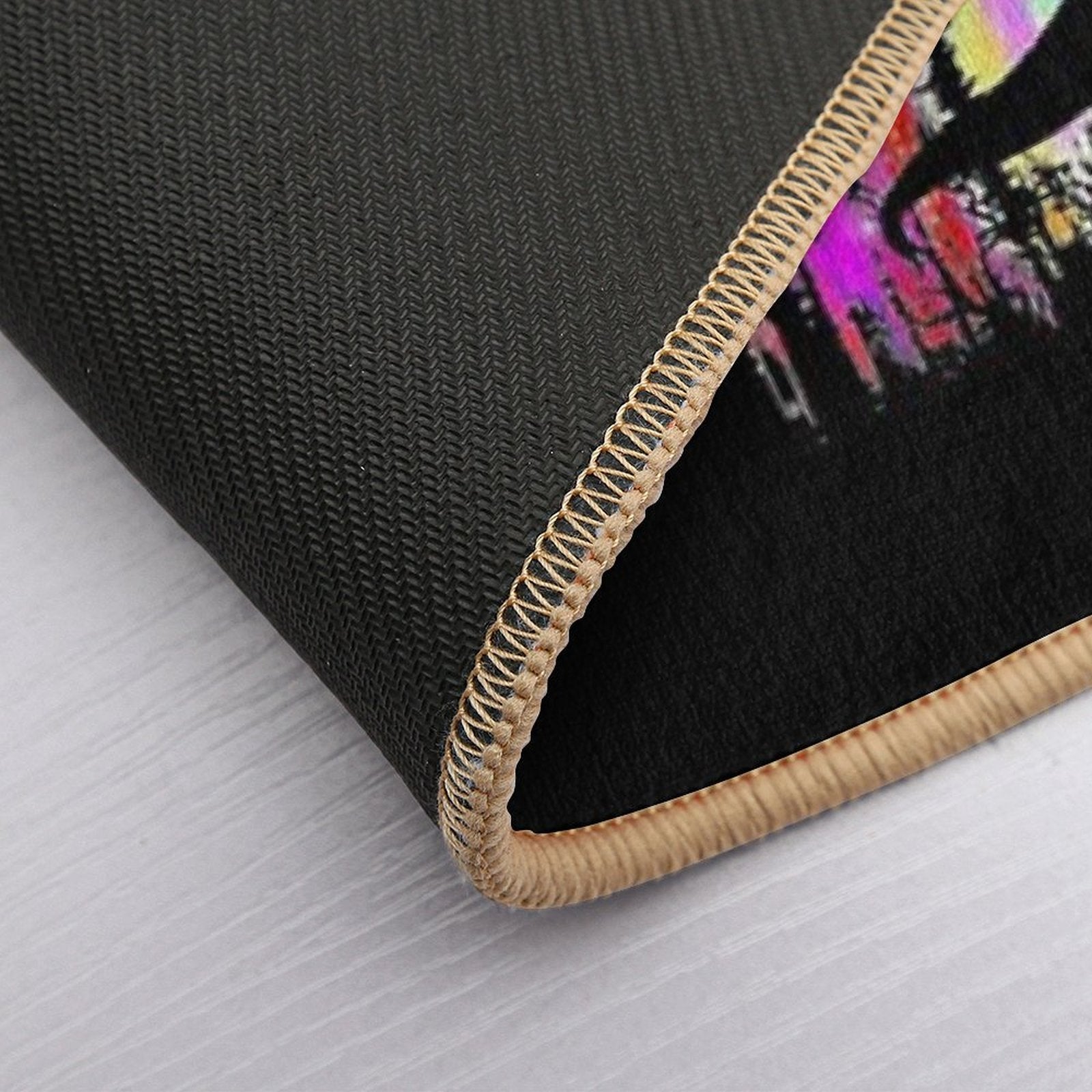 Alien UFO T-Rex Abduction Colorful Forest  Multi-Purpose Bath Mat