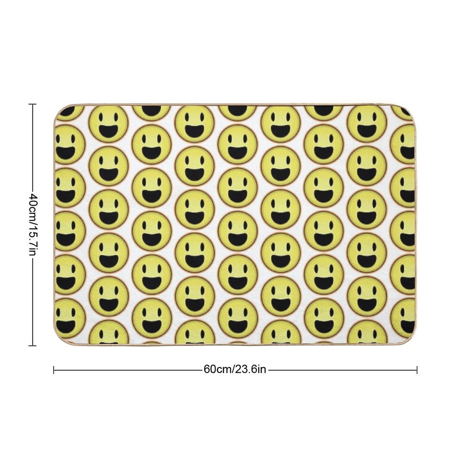 Rainbow Smiley  Easy Maintenance Bath Mat