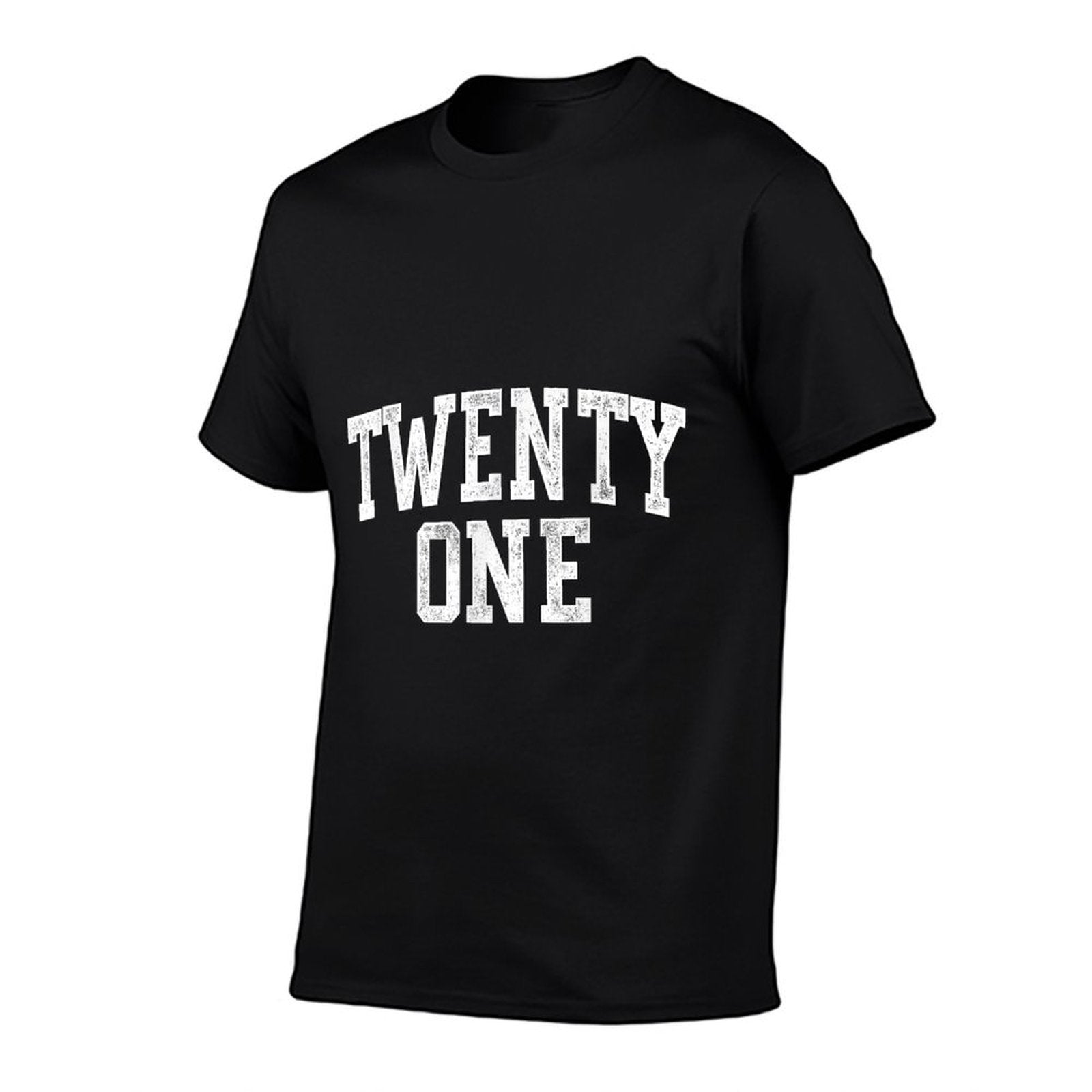 Twenty One Minimalist 21st Birthday Design 21-Year-Old  High-quality Stitching T-Shirt