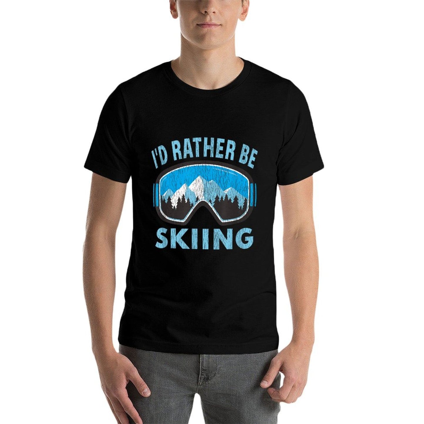 Snow Ski Goggles - Id Rather Be Skiing - Winter Sports Classic T-Shirt