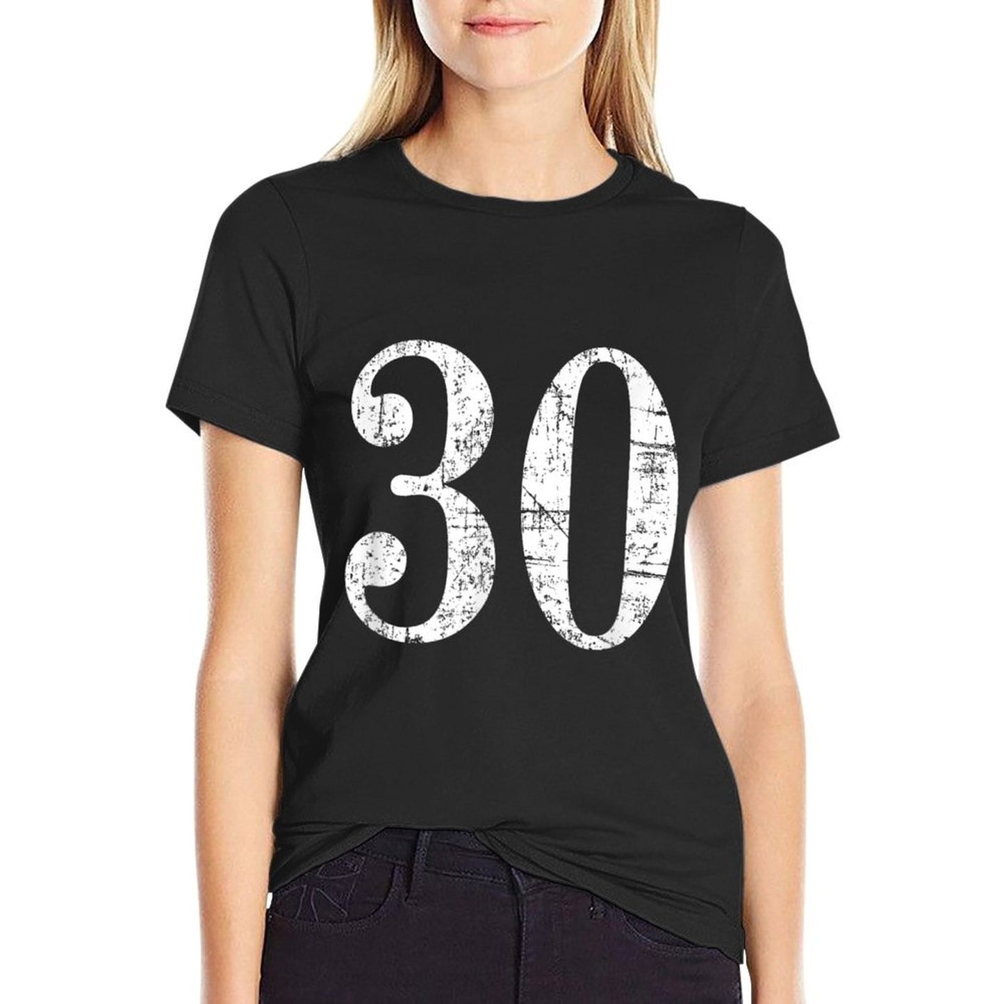 30 Years (Antique White) 30th Birthday Tagless Design T-Shirt