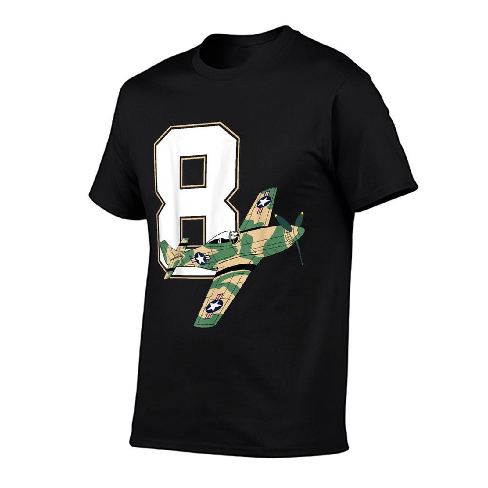 8th Birthday Military Plane Aircraft Fighter 8 Year Old Boys Comfortable T-Shirt