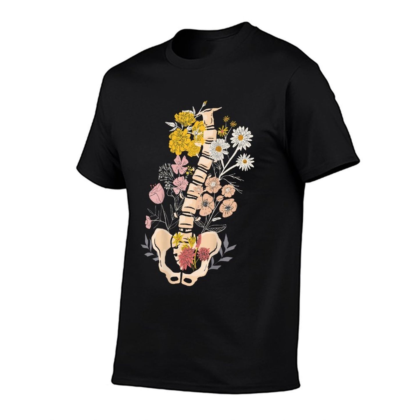 Scoliosis Awareness Spinal Fusion Back Surgery Botanical High-quality Stitching T-Shirt