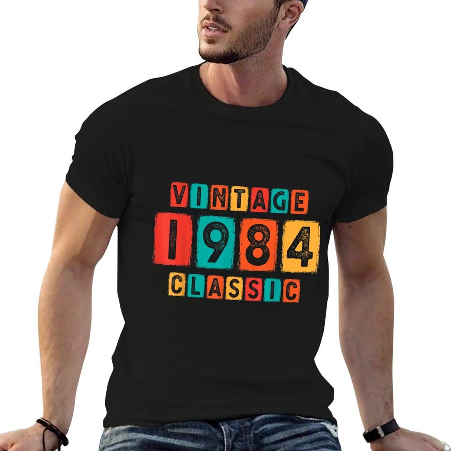 40 Years Old Vintage 1984 Born In 1984 Classic 40th Birthday  Vintage-inspired T-Shirt