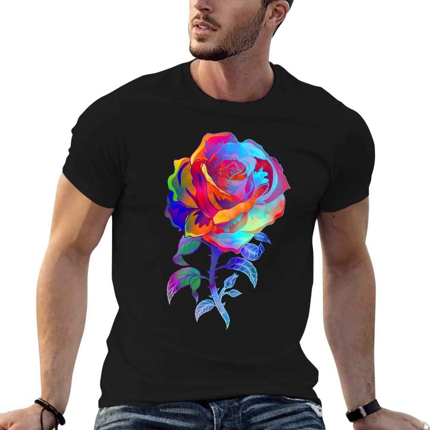 Water Color Art Rose - Garden Gardener Botanist Flowers Rose Comfortable T-Shirt