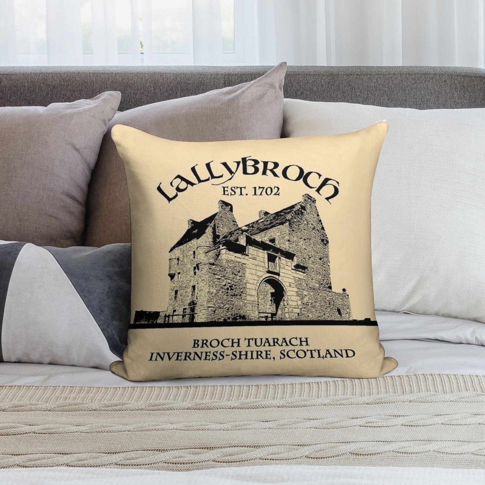 Lallybroch Outlander Soft Easy Maintenance Throw Pillow